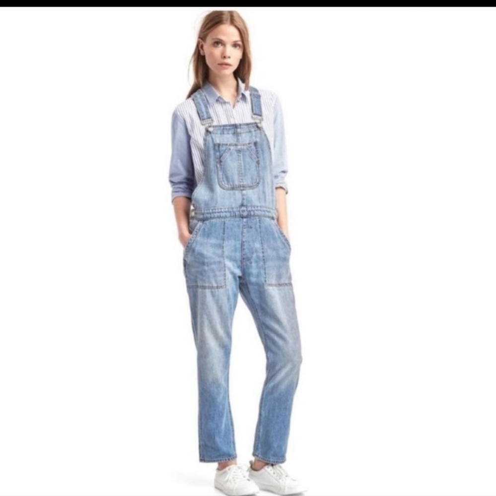 GAP Women's Blue Denim Overalls
